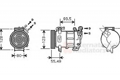 VAN WEZEL 4000k316 -  Компрессор, кондиционер